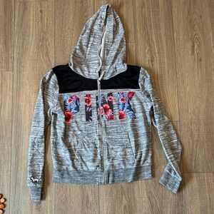 Victoria's Secret Pink Gray and Black Zip-Up